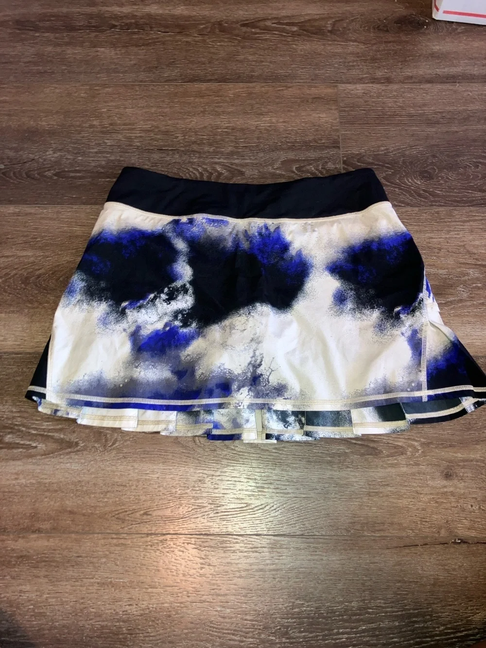 Lululemon Run Pace Setter Skirt Skort Milky Way Multi Print Pigment Blue 8 Tall